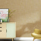 Stain-Resistant Wall Covering Non-pasted Textured Linen Non-Woven Wallpaper in Light Color Coffee-Yellow Clearhalo 'Modern wall decor' 'Modern' 'Wallpaper' Wall Decor' 915284