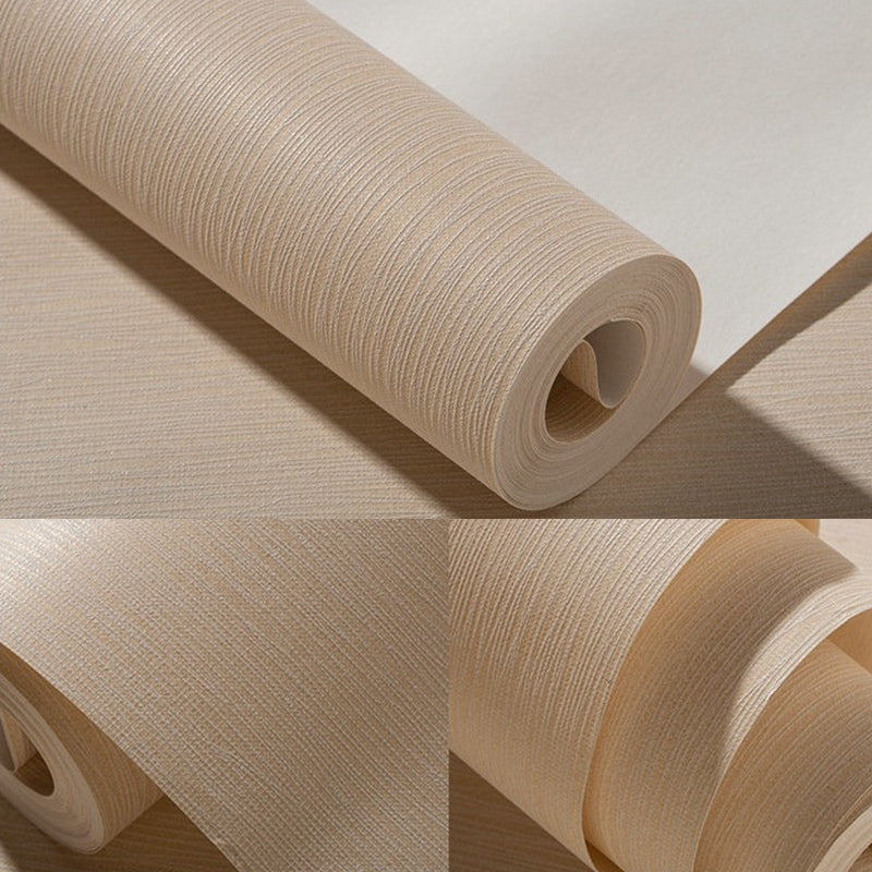 20.5"W x 31'L Wall Decor Minimalist Narrow Stripe Non-Pasted Wallpaper in Natural Color Clearhalo 'Modern wall decor' 'Modern' 'Wallpaper' Wall Decor' 915301