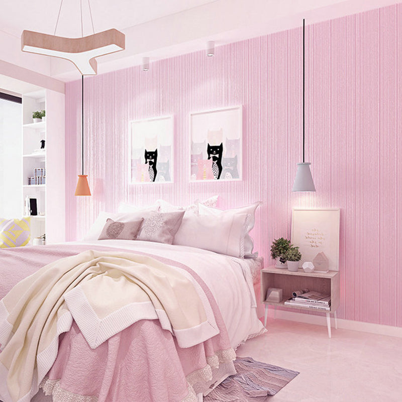 Non-Woven Wallpaper Roll 20.5"W x 31'L Contemporary Non-Pasted Wall Covering with Simple Stripe Clearhalo 'Modern wall decor' 'Modern' 'Wallpaper' Wall Decor' 915319