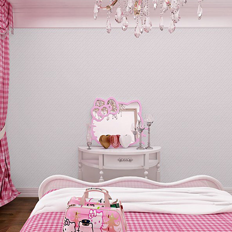 Decorative Wall Covering Contemporary Tile Pattern Wallpaper Roll, 31'L x 20.5"W, Non-Pasted Light Pink Clearhalo 'Modern wall decor' 'Modern' 'Wallpaper' Wall Decor' 915353