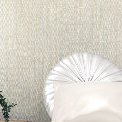 Contemporary Wall Decor Grasswoven Stripe Non-Pasted Wallpaper Roll, 31' x 20.5" Beige Clearhalo 'Modern wall decor' 'Modern' 'Wallpaper' Wall Decor' 915365