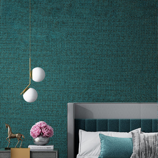 Natural Color Texture Pattern Wallpaper Stain-Resistant Non-Pasted Wall Covering, 20.5 in x 33 ft Dark Green Clearhalo 'Modern wall decor' 'Modern' 'Wallpaper' Wall Decor' 915403