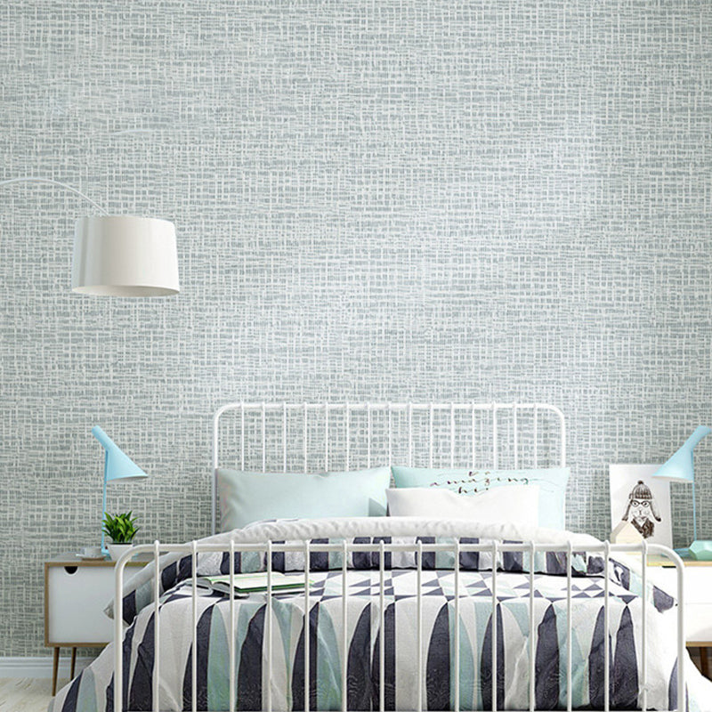 Natural Color Texture Pattern Wallpaper Stain-Resistant Non-Pasted Wall Covering, 20.5 in x 33 ft Light Blue-White Clearhalo 'Modern wall decor' 'Modern' 'Wallpaper' Wall Decor' 915415
