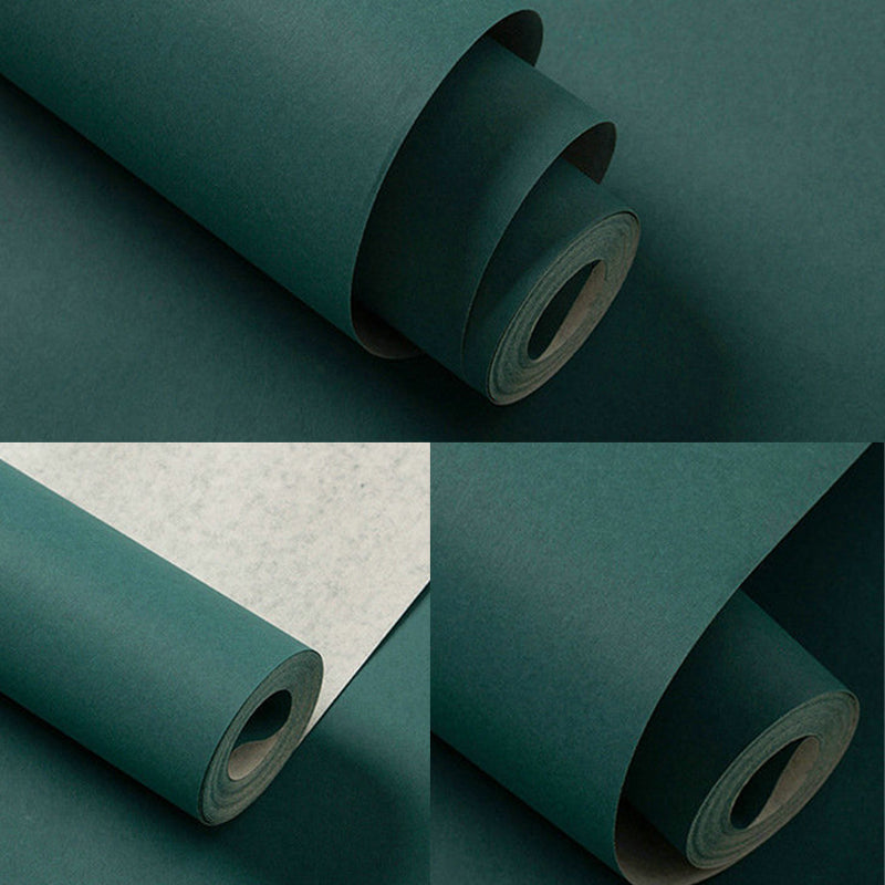 Non-Woven Wall Covering 31'L x 20.5"W Modern Non-Pasted Plain Color Wallpaper Roll Clearhalo 'Modern wall decor' 'Modern' 'Wallpaper' Wall Decor' 915524