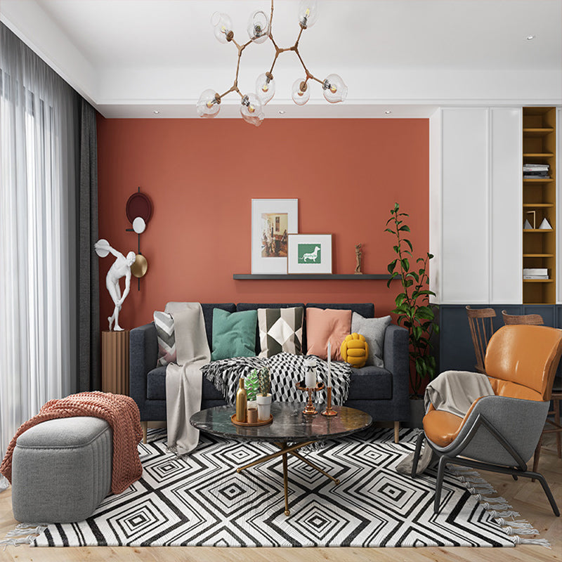 20.5 in x 31 ft Wall Covering Contemporary Plain Design Non-Pasted Wallpaper in Pastel Color Orange Red Clearhalo 'Modern wall decor' 'Modern' 'Wallpaper' Wall Decor' 915544