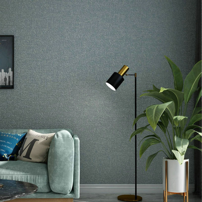 Minimalist Plain Pattern Wall Covering Decorative Non-Pasted Wall Covering, 31 ft. x 20.5 in Blue-Green Clearhalo 'Modern wall decor' 'Modern' 'Wallpaper' Wall Decor' 915607