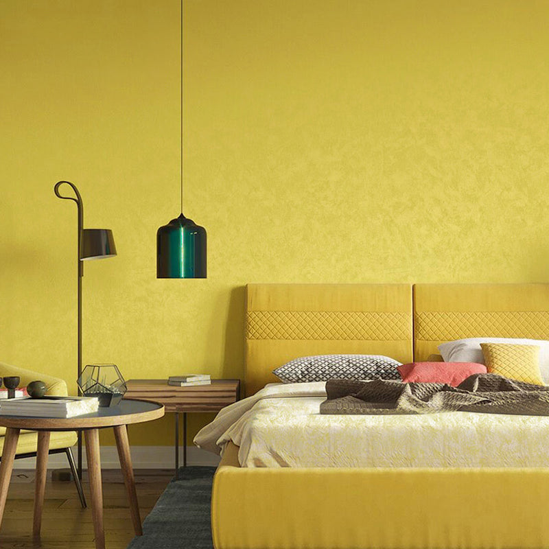 Bedroom Wall Decor Plain Color Design Non-Pasted Vinyl Wallpaper, 33 ft. x 20.5 in Ginger Clearhalo 'Modern wall decor' 'Modern' 'Wallpaper' Wall Decor' 915662