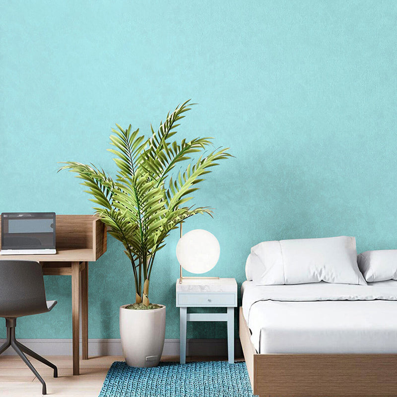 Bedroom Wall Decor Plain Color Design Non-Pasted Vinyl Wallpaper, 33 ft. x 20.5 in Lake Blue Clearhalo 'Modern wall decor' 'Modern' 'Wallpaper' Wall Decor' 915665