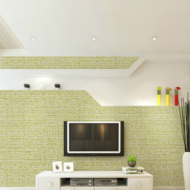 Pastel Color Plain Texture Wallpaper 20.5"W x 33'L Non-Pasted Decorative Wall Covering Light Green Clearhalo 'Modern wall decor' 'Modern' 'Wallpaper' Wall Decor' 915714