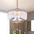 Drum Chandelier Lamp Contemporary Crystal Shade 5 Heads Pendant Lighting Fixture with Metal Arm in Grey Grey Clearhalo 'Ceiling Lights' 'Chandeliers' 'Modern Chandeliers' 'Modern' Lighting' 915739