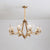 8 Heads Candle-Style Ceiling Chandelier Post Modern Gold Finish Crystal Panel Shade Pendant Light Gold Clearhalo 'Ceiling Lights' 'Chandeliers' 'Modern Chandeliers' 'Modern' Lighting' 915771