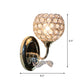 Modernist Circle Wall Sconce 1 Head Crystal-Encrusted Wall Mount Light Fixture in Gold Clearhalo 'Cast Iron' 'Glass' 'Industrial' 'Modern wall lights' 'Modern' 'Tiffany' 'Traditional wall lights' 'Wall Lamps & Sconces' 'Wall Lights' Lighting' 915912