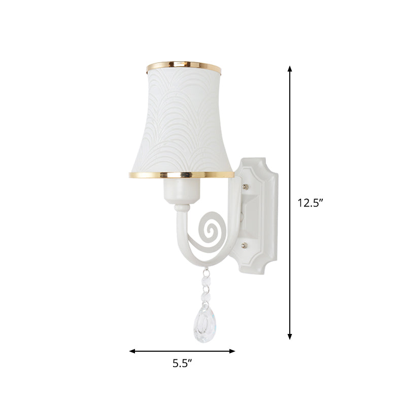 Gold Wall Sconce Contemporary 1 Light Textured Glass Wall Mount Light Fixture for Living Room Clearhalo 'Modern wall lights' 'Modern' 'Wall Lamps & Sconces' 'Wall Lights' Lighting' 915950