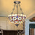 3 Lights Ceiling Mount Chandelier Tiffany Scalloped Handcrafted Shell Semi Flush Light in Brass Brass Clearhalo 'Ceiling Lights' 'Close To Ceiling Lights' 'Close to ceiling' 'Glass shade' 'Glass' 'Semi-flushmount' 'Tiffany close to ceiling' 'Tiffany' Lighting' 916392