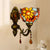 Handcrafted Stained Glass Brass Sconce Sunflower 1-Light Tiffany Wall Mount Light Fixture Brass Clearhalo 'Art deco wall lights' 'Cast Iron' 'Glass' 'Industrial' 'Middle century wall lights' 'Modern' 'Tiffany wall lights' 'Tiffany' 'Traditional wall lights' 'Wall Lamps & Sconces' 'Wall Lights' Lighting' 916712