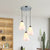 Floral White Glass Down Lighting Minimalist 3-Light Black Multi Light Pendant with Crystal Accent White Clearhalo 'Ceiling Lights' 'Modern Pendants' 'Modern' 'Pendant Lights' 'Pendants' Lighting' 916900