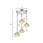 Cylinder Crystal Block Cluster Light Pendant Contemporary 4 Lights Chrome Finish Down Lighting with Umbrella Top Clearhalo 'Ceiling Lights' 'Modern Pendants' 'Modern' 'Pendant Lights' 'Pendants' Lighting' 916956