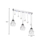 Silver Floral Down Lighting Simple 3 Heads Clear Crystal Glass Linear Multi Pendant Lamp Fixture over Dining Table Clearhalo 'Ceiling Lights' 'Modern Pendants' 'Modern' 'Pendant Lights' 'Pendants' Lighting' 916964