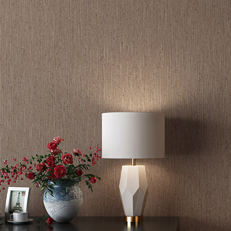 Moisture-Resistant Wall Covering Non-Pasted Plain Pattern Non-Woven Wallpaper Roll in Neutral Color Coffee Clearhalo 'Modern wall decor' 'Modern' 'Wallpaper' Wall Decor' 916997