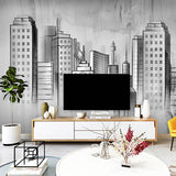 Moisture-Resistant Mural Wallpaper Retro Building Custom-Made Nostalgic Wall Art for Decoration
