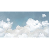 Big Natural Light Mural Wallpaper Blue and White Cloud and Sunny Sky, Personalized Size Available