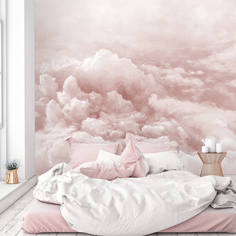 Giant Wall Mural Light Color Cloud Non-Woven Fabric Wall Covering for Home Decor, Personalized Size Available Clearhalo 'Wall Decor' 'Wall Mural' 917161
