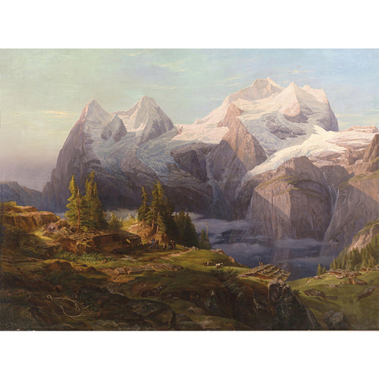 Abstract Nordic Wall Mural Dark Color Rock and Mountain Giant Wall Covering for Fireplace