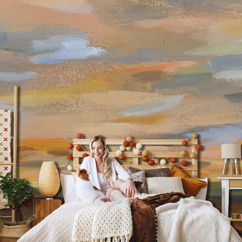 Decorative Dusk and Sky Murals Personalized Size Contemporary Wall Art for Coffee Shop Clearhalo 'Wall Decor' 'Wall Mural' 917380