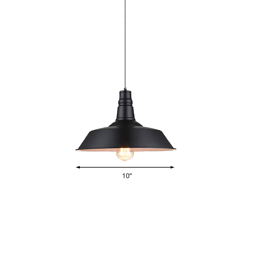 2 Pack Barn Metal Hanging Ceiling Light Industrial 1 Light Kitchen Pendant Lighting in Black Clearhalo 'Art Deco Pendants' 'Black' 'Cast Iron' 'Ceiling Lights' 'Ceramic' 'Crystal' 'Industrial Pendants' 'Industrial' 'Metal' 'Middle Century Pendants' 'Pendant Lights' 'Pendants' 'Rustic Pendants' 'Tiffany' Lighting' 91758