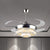 4-Blade Crystal Blossom Fan Lamp Modernism Dining Table 42.5" Wide LED Semi Flush Ceiling Light in Chrome Chrome Clearhalo 'Ceiling Fans with Lights' 'Ceiling Fans' 'Modern Ceiling Fans' 'Modern' Lighting' 917741