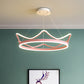 Metallic Crown Shape Suspension Light Nordic LED Pendant Chandelier in Pink/Gold for Kids Bedroom Clearhalo 'Ceiling Lights' 'Chandeliers' Lighting' options 917953