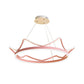 Metallic Crown Shape Suspension Light Nordic LED Pendant Chandelier in Pink/Gold for Kids Bedroom Clearhalo 'Ceiling Lights' 'Chandeliers' Lighting' options 917956