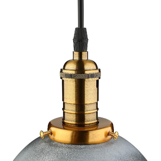 Aged Silver Bell Shade Suspended Light Industrial Style Iron 1 Head Dining Room Hanging Fixture Clearhalo 'Art Deco Pendants' 'Cast Iron' 'Ceiling Lights' 'Ceramic' 'Crystal' 'Industrial Pendants' 'Industrial' 'Metal' 'Middle Century Pendants' 'Pendant Lights' 'Pendants' 'Tiffany' Lighting' 91802