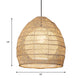 Bell Suspension Lighting Traditional Rattan 1 Bulb Wood Hanging Ceiling Light for Guesthouse Clearhalo 'Ceiling Lights' 'Pendant Lights' 'Pendants' Lighting' 918040