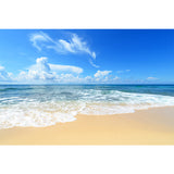 Fresh Color Seashore Decorative Mural Wallpaper for Coffee Shop and Living Room