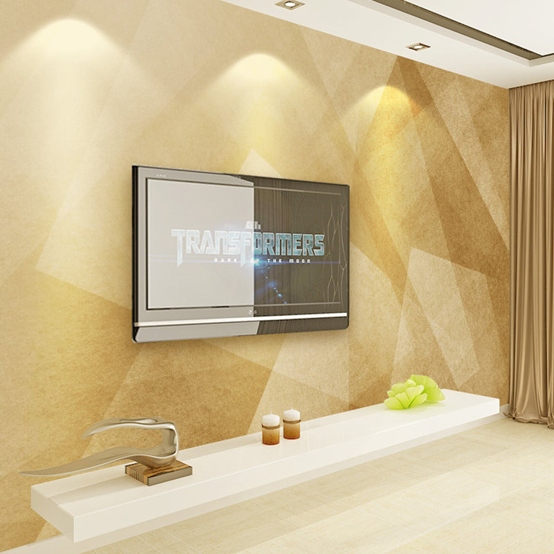 Big Scandinavian Mural Wallpaper Yellow Geometries Wall Decor, Personalized Size Available Clearhalo 'Wall Decor' 'Wall Mural' 918230