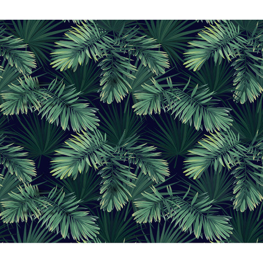 Extra Large Tropical Leaf Mural Wallpaper in Green Non-Woven Wall Decor for Bedroom, Custom-Printed Clearhalo 'Wall Decor' 'Wall Mural' 918851