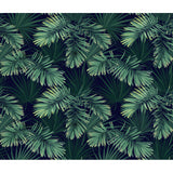 Extra Large Tropical Leaf Mural Wallpaper in Green Non-Woven Wall Decor for Bedroom, Custom-Printed Clearhalo 'Wall Decor' 'Wall Mural' 918851