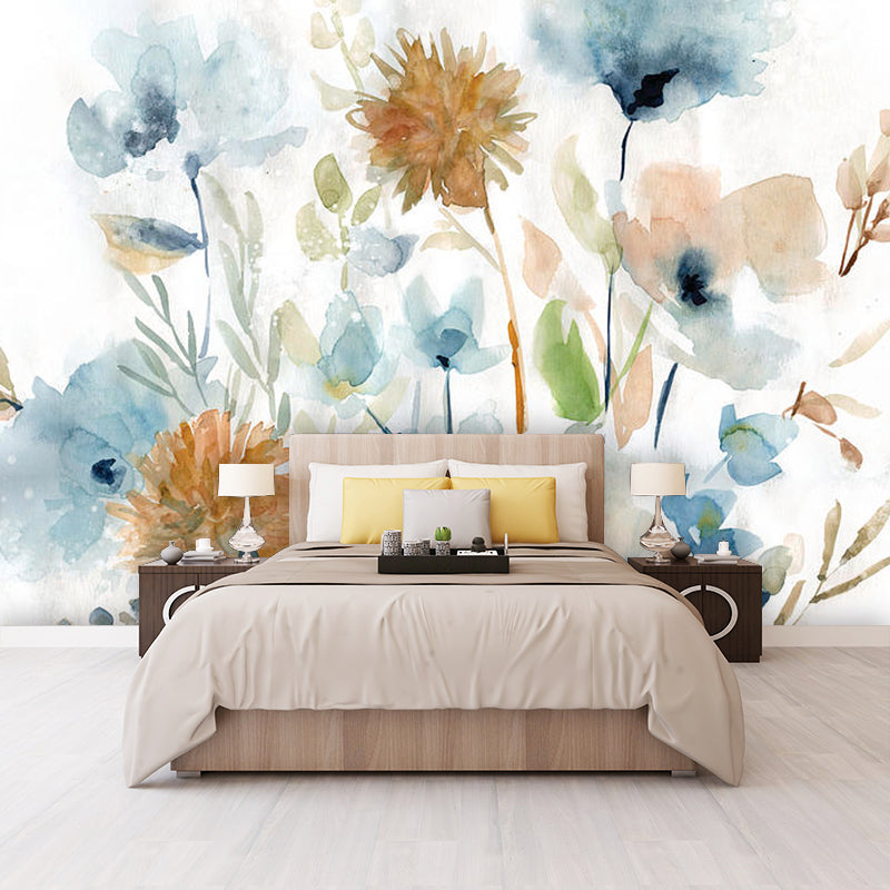 Decorative Romantic Rose Mural Wallpaper Personalized Size Minimalist Wall Decor for Accent Wall Clearhalo 'Wall Decor' 'Wall Mural' 919566