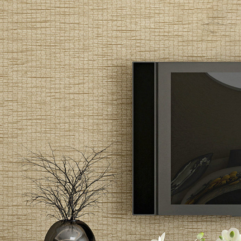 Simplicity Linen Wall Decor Stain-Resistant Non-Pasted Wallpaper Roll, 20.5-inch x 31-foot Clearhalo 'Modern wall decor' 'Modern' 'Wallpaper' Wall Decor' 919895