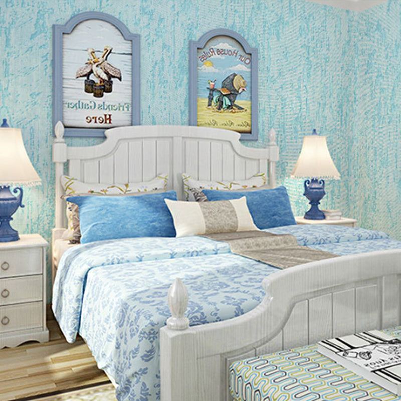 Non-Woven Wall Decor 31-foot x 20.5-inch Modern Non-Pasted Textured Surface Wallpaper Roll Blue Clearhalo 'Modern wall decor' 'Modern' 'Wallpaper' Wall Decor' 919968