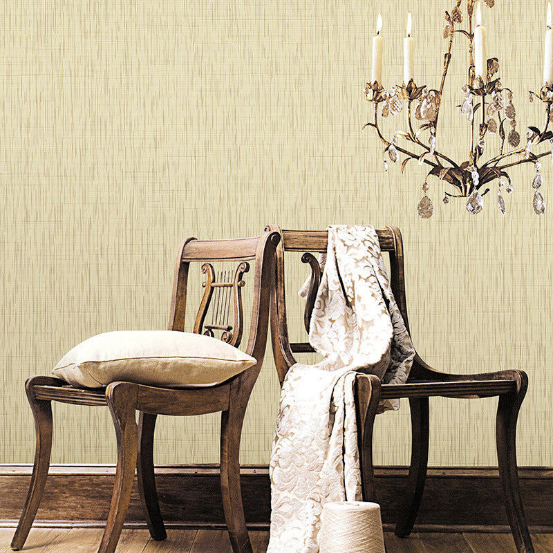 Modern Textured Stripe Wallpaper Stain-Resistant Non-Pasted Wall Covering, 33-foot x 20.5-inch Yellow Clearhalo 'Modern wall decor' 'Modern' 'Wallpaper' Wall Decor' 919989