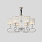 Clear Crystal Prism Cylinder Chandelier Contemporary 6 Heads Bedroom Pendant Light Fixture Clearhalo 'Ceiling Lights' 'Chandeliers' 'Clear' 'Industrial' 'Modern Chandeliers' 'Modern' 'Tiffany' 'Traditional Chandeliers' Lighting' 920471