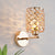 1 Bulb Crystal Inserted Wall Light Kit Simple Gold Cylindrical Trellis Living Room Sconce Lamp Gold Clearhalo 'Cast Iron' 'Glass' 'Industrial' 'Modern wall lights' 'Modern' 'Tiffany' 'Traditional wall lights' 'Wall Lamps & Sconces' 'Wall Lights' Lighting' 920493