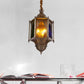 Stained Glass Brass Chandelier Lamp Lantern 3-Head Ceiling Pendant Light for Restaurant Clearhalo 'Ceiling Lights' 'Chandeliers' Lighting' options 921313