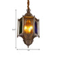 Stained Glass Brass Chandelier Lamp Lantern 3-Head Ceiling Pendant Light for Restaurant Clearhalo 'Ceiling Lights' 'Chandeliers' Lighting' options 921317