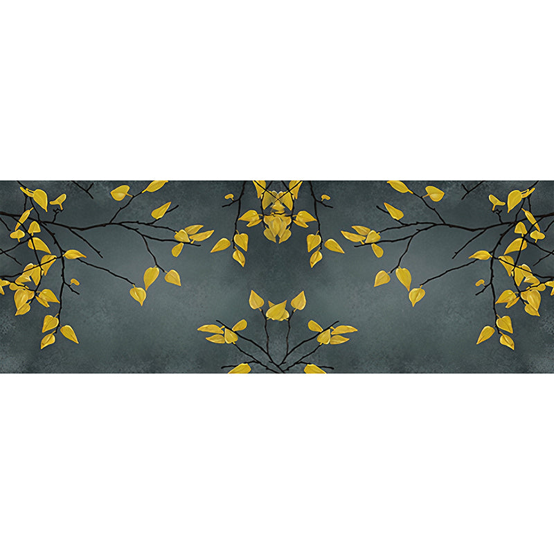 Illustration Style Autumn Leaf Mural Extra Large Wall Decor for Gallery, Personalized Size Available Clearhalo 'Wall Decor' 'Wall Mural' 921587