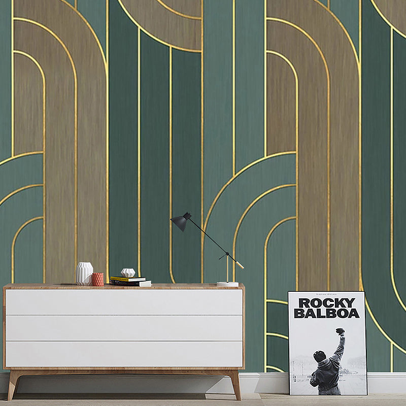 Stain-Resistant Mural Wallpaper Geometries and Stripe Personalized Size Contemporary Wall Art for Accent Wall Clearhalo 'Wall Decor' 'Wall Mural' 921750