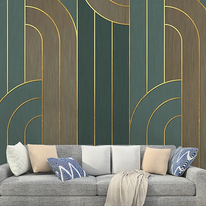 Stain-Resistant Mural Wallpaper Geometries and Stripe Personalized Size Contemporary Wall Art for Accent Wall Clearhalo 'Wall Decor' 'Wall Mural' 921751