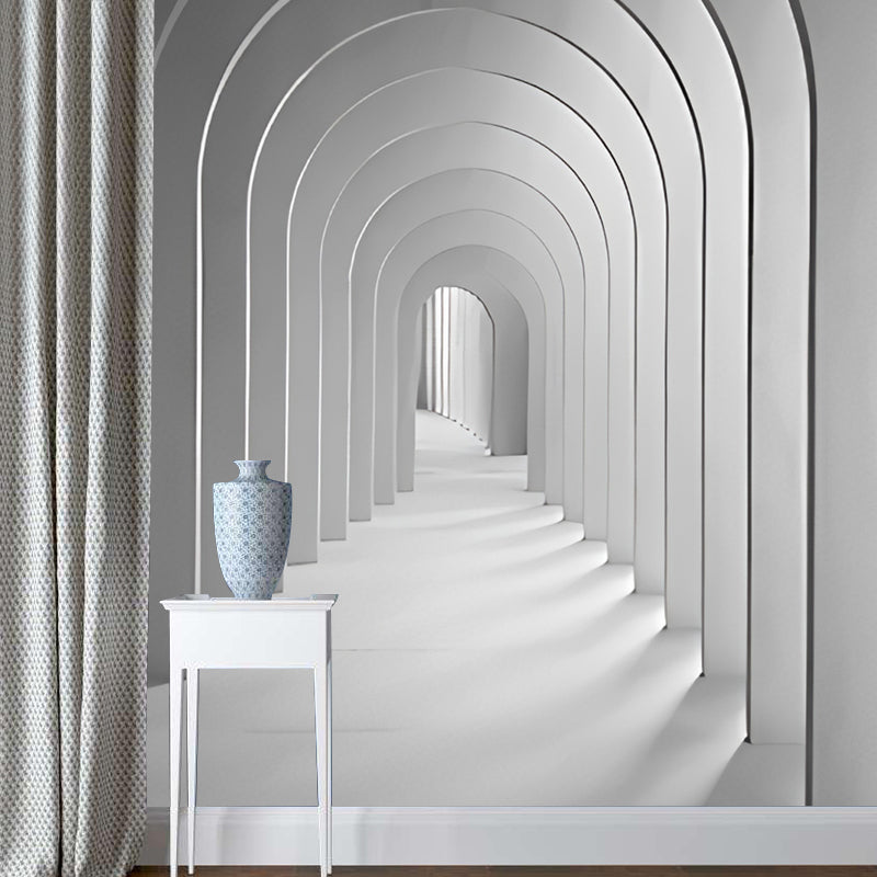 Nordic Mural Wallpaper for Living Room, Pastel Color 3D Stretching Door, Made to Measure Clearhalo 'Wall Decor' 'Wall Mural' 921858